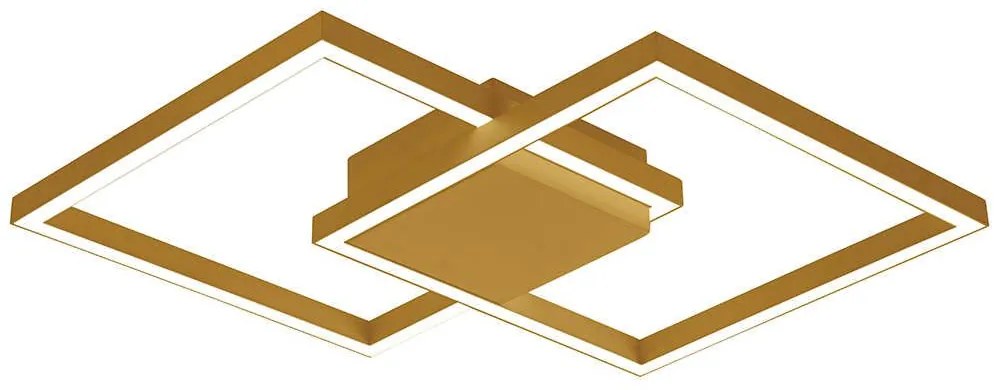 Φωτιστικό Οροφής - Πλαφονιέρα 2028 Led Dimmable 3000K 25W Gold Matt Aluminum,Acrylic