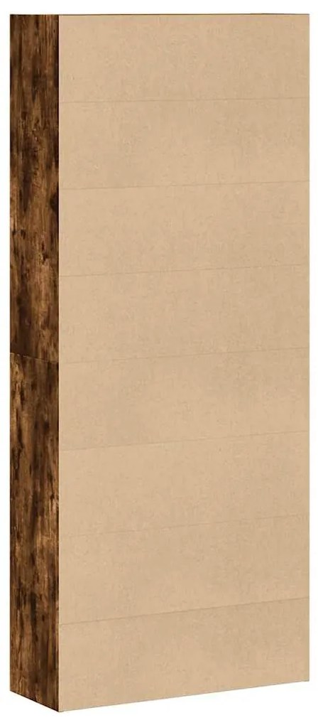 Ντουλάπι βιβλίων καπνιστή δρυς 80x30x189 cm Κατασκευασμένο ξύλο - Καφέ