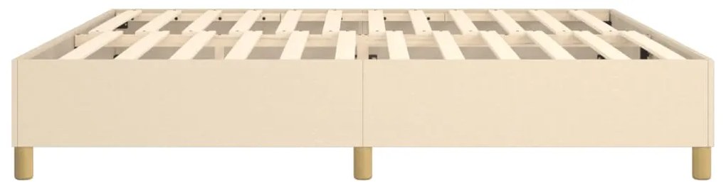 vidaXL Σκελετός Κρεβατιού Χωρίς Στρώμα Κρεμ 200x200 εκ. Υφασμάτινο