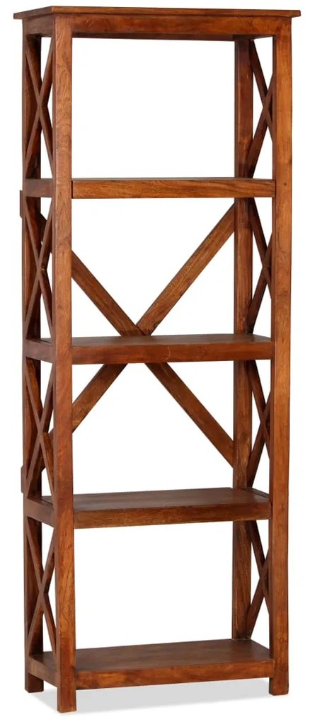 vidaXL Βιβλιοθήκη 60x30x160 εκ. Μασίφ Ξύλο Ακακίας/Μελί Sheesham