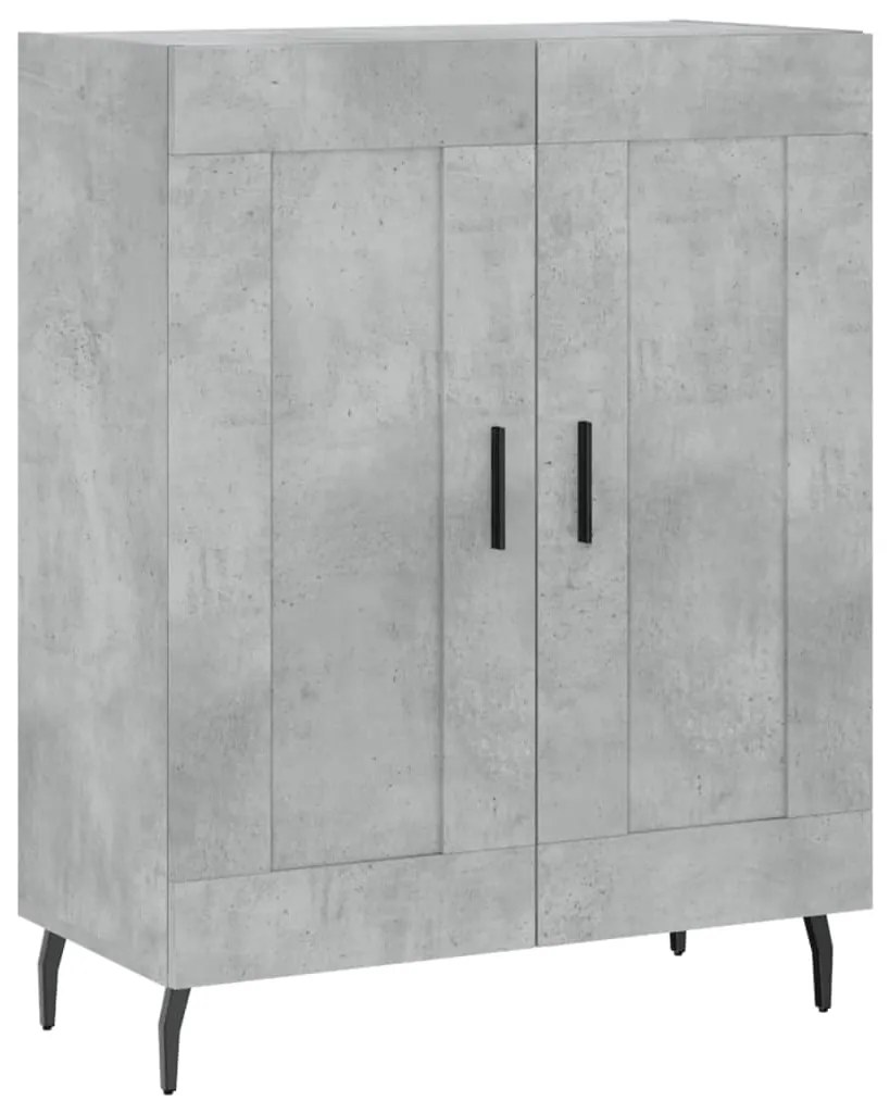 vidaXL Ντουλάπι Γκρι Σκυροδέματος 69,5x34x180 εκ. Επεξεργασμένο Ξύλο