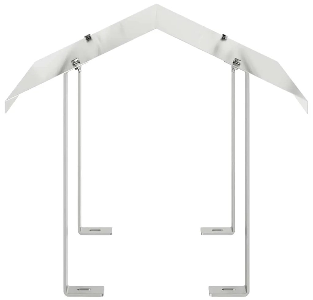 vidaXL Καπνοδόχος Ασημί 40 x 40 x 37.5 εκ Ανοξείδωτο ατσάλι