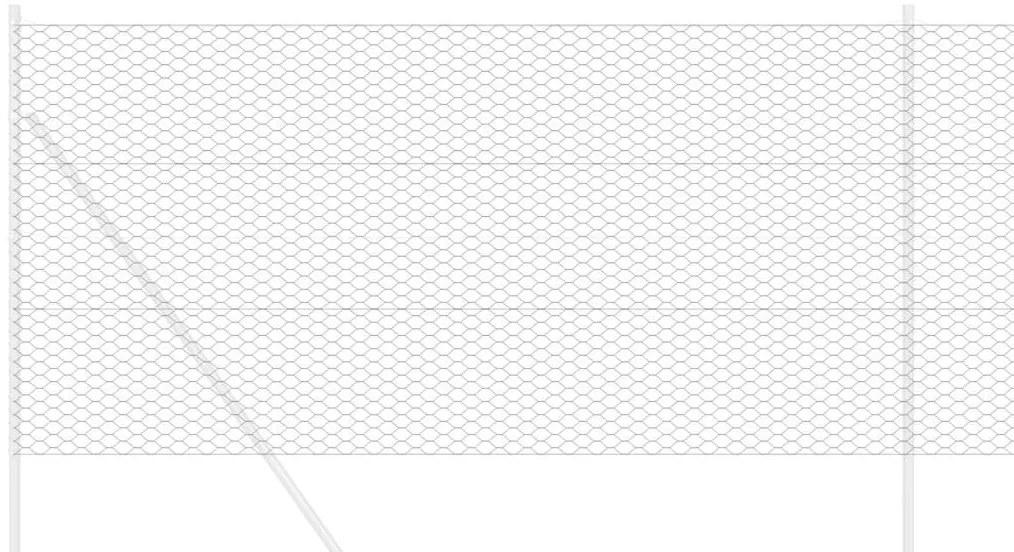 vidaXL Εξαγωνικός φράχτης Γκρι 1 x 10 m Ατσάλι