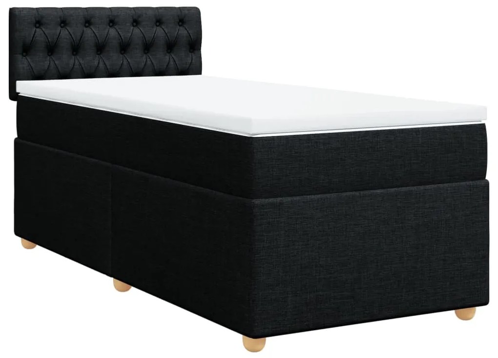 ΚΡΕΒΑΤΙ BOXSPRING ΜΕ ΣΤΡΩΜΑ ΜΑΥΡΟ 100 X 200 ΕΚ. ΥΦΑΣΜΑΤΙΝΟ 3286600