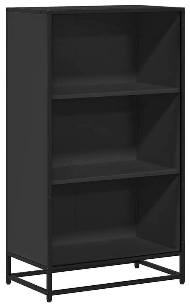 ντουλάπι βιβλίων vidaXL Μαύρο 60x35x107,5 cm Κατασκευασμένο ξύλο