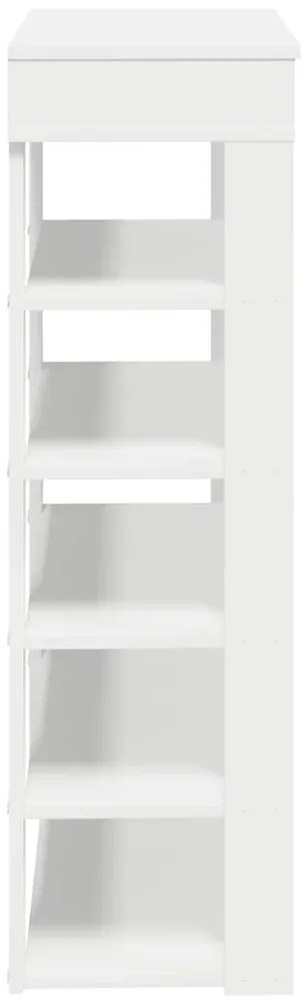 Ράφι παπουτσιών Λευκό 80x30x98 cm Κατασκευασμένο ξύλο - Λευκό