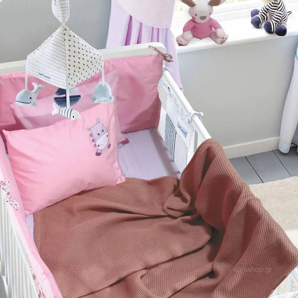 Κουβέρτα Πικέ Αγκαλιάς (80x110) Das Home Blanket Line 6544 Salmon