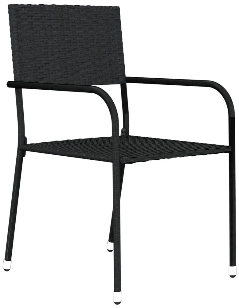 vidaXL Σετ Τραπεζαρίας Κήπου 3 Τεμαχίων Μαύρο