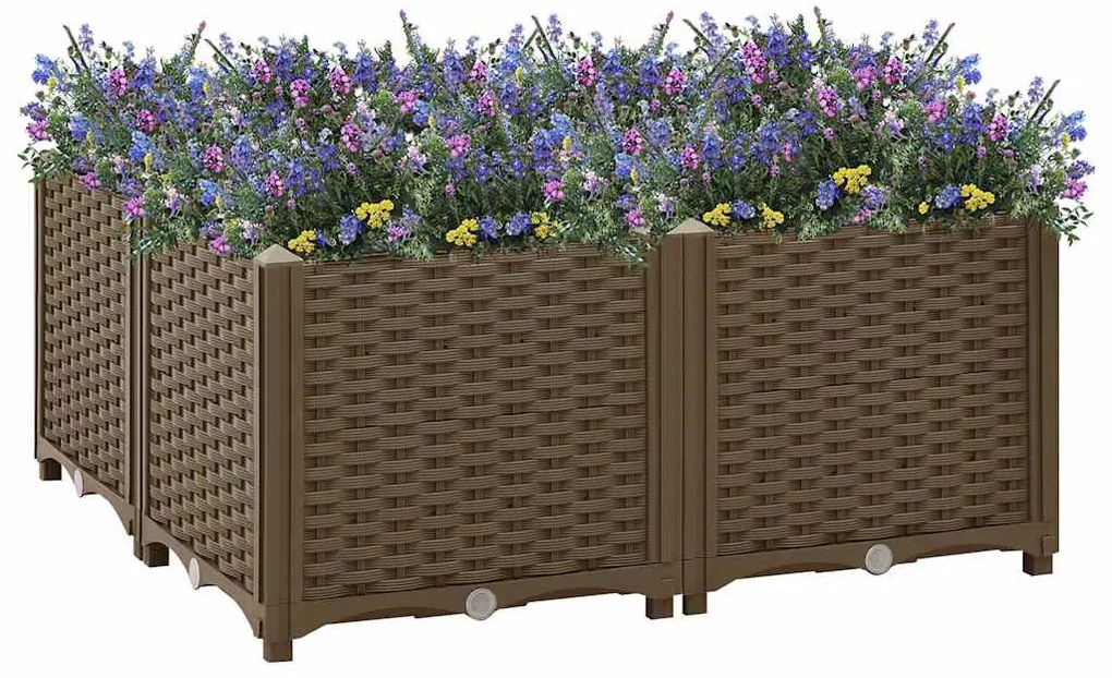 vidaXL Ζαρντινιέρα 80 x 80 x 38 εκ. από Πολυπροπυλένιο