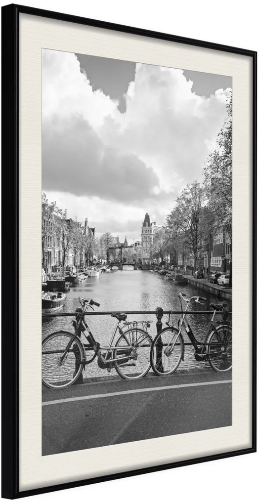 Αφίσα - Bicycles Against Canal - 30x45 - Μαύρο - Με πασπαρτού