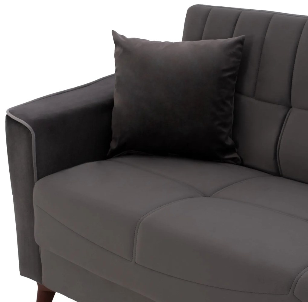 Καναπές - Κρεβάτι Portman 3θέσιος Γκρί - Μπλέ 228x86x90Υ εκ. 228x86x90 εκ.