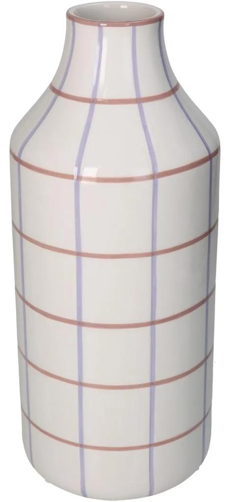 Βάζο Με Ρίγες Πολύχρωμο Δολομίτης 14x14x33cm - 05150170