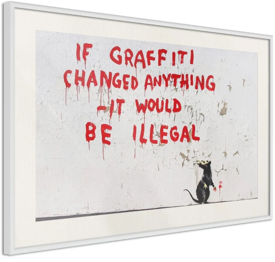 Αφίσα - Banksy: If Graffiti Changed Anything - 30x20 - Χρυσό - Με πασπαρτού