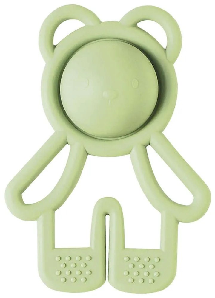 Κουδουνίστρα-Μασητικό 'Pop-It' N875257 8,3x2x11,7cm Light Green Nattou Silicone
