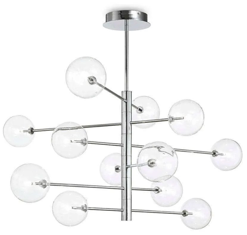 Φωτιστικό Οροφής Equinoxe 200118 124x90,5cm 2W Chrome Ideal Lux