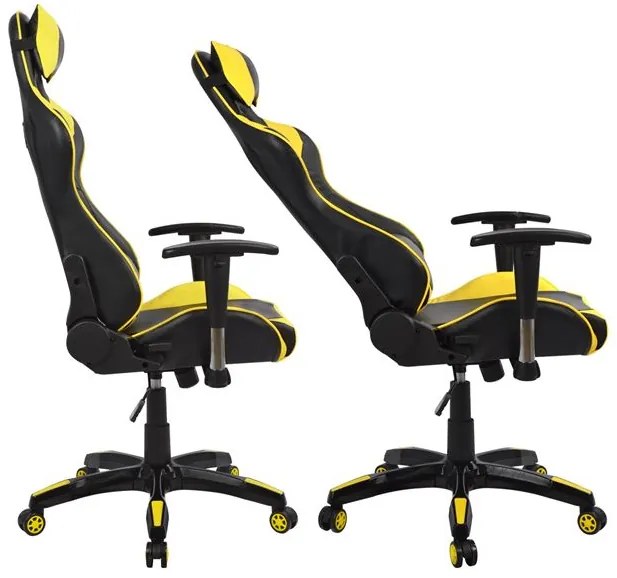 ΠΟΛΥΘΡΟΝΑ GAMING ZAYN HM1056.11 ΜΑΥΡΟ-ΚΙΤΡΙΝΟ PU 67x70x134 εκ. (1 Τεμμάχια)