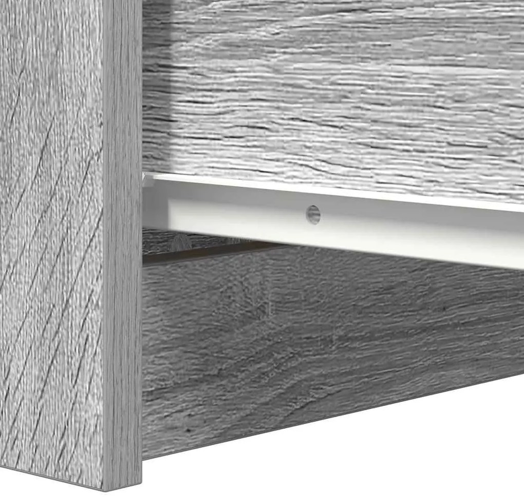 Συρταριέρα με Συρτάρια Γκρι Sonoma 37,5x35x99εκ. από Επεξ. Ξύλο - Γκρι