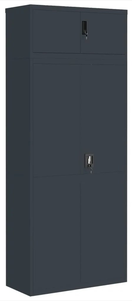 vidaXL Αρχειοθήκη Ανθρακί 90 x 40 x 220 εκ. Ατσάλινη