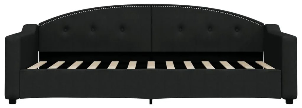vidaXL Καναπές Κρεβάτι Μαύρος 80 x 200 εκ. Υφασμάτινος