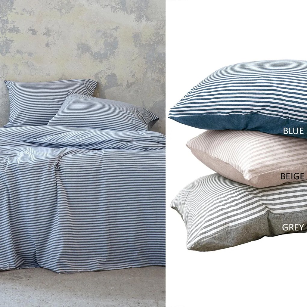 Σεντόνι Μακό Μονό Επίπεδο (170x260) Nima Bed Linen Naem Striped Μπεζ