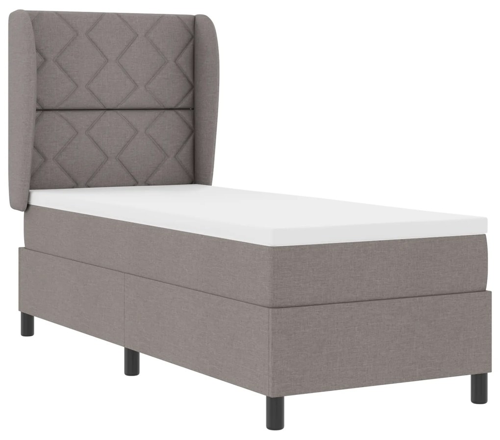 vidaXL κρεβάτι box spring με στρώμα σε ταμπά 80x200 εκ. ύφασμα