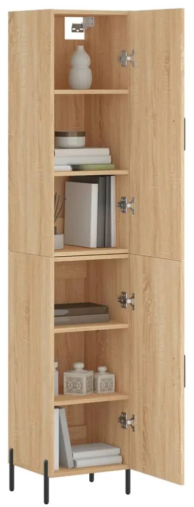 vidaXL Μπουφές Sonoma δρυς 34,5 x 34 x 180 εκ. από Επεξεργασμένο Ξύλο