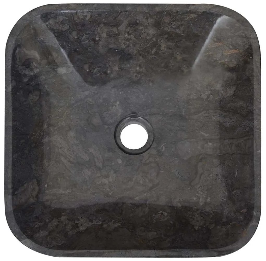 vidaXL Νιπτήρας Μαύρος 40 x 40 x 10 εκ. Μαρμάρινος