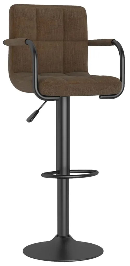 vidaXL Σκαμπό Μπαρ Καφέ Υφασμάτινο