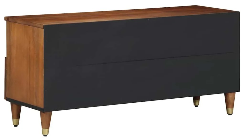 vidaXL Ντουλάπι Τηλεόρασης Καφέ 100 x 33.5 x 46 εκ Μασίφ ξύλο μάνγκο