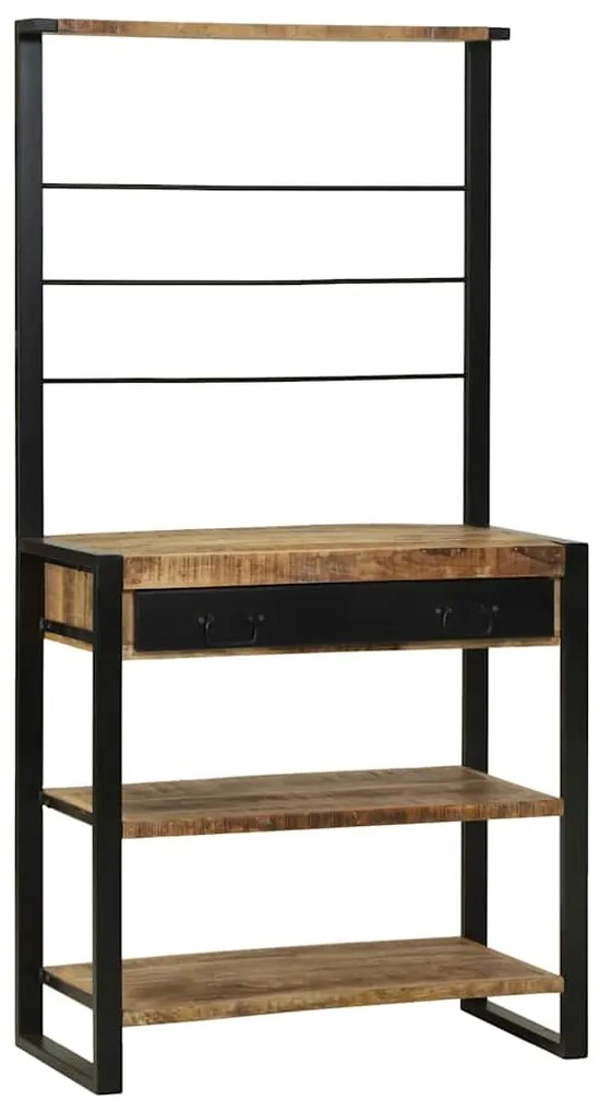 vidaXL Ράφι κουζίνας Καφέ 80 x 40 x 160 cm Μασίφ ξύλο μάνγκο
