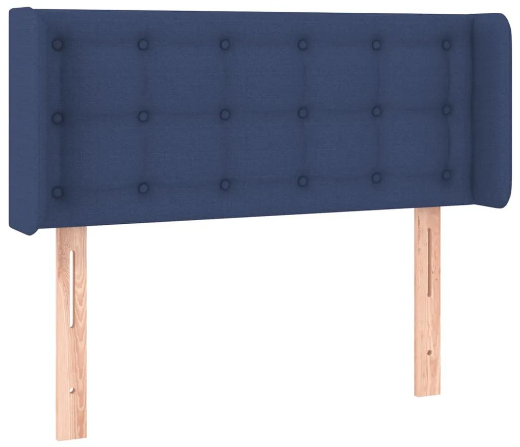 vidaXL Κεφαλάρι Κρεβατιού LED Μπλε 93x16x78/88 εκ. Υφασμάτινο