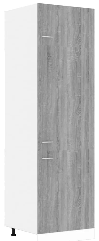 vidaXL Ντουλάπι Ψυγείου "Lyon" Γκρι Sonoma 60x57x207 εκ. από Τεχνητό Ξύλο