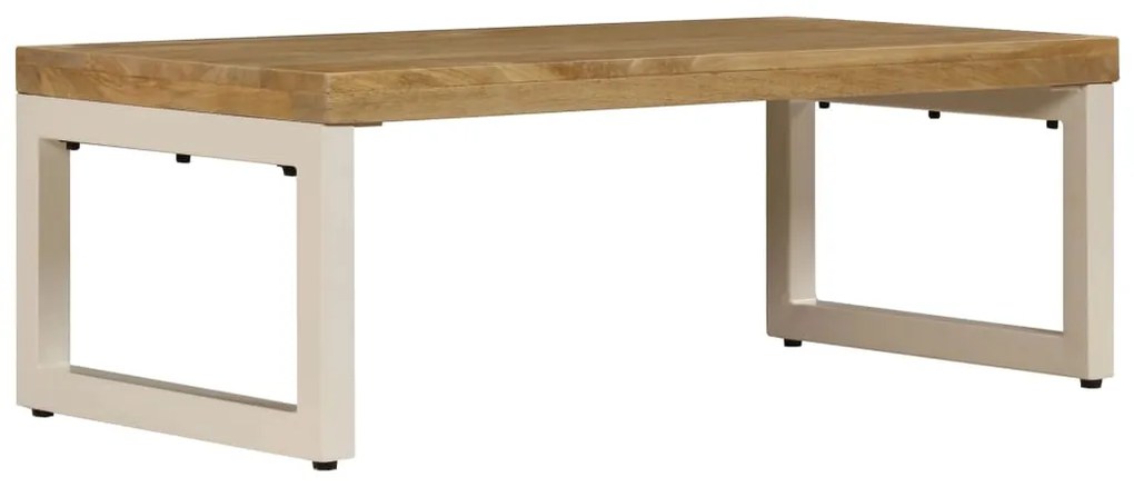 vidaXL Τραπεζάκι Σαλονιού 100x50x35 εκ. από Μασίφ Ξύλο Μάνγκο / Ατσάλι