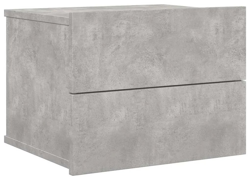 vidaXL Κομοδίνο Γκρι του Σκυροδέματος 40 x 30 x 30 εκ. από Επεξ. Ξύλο