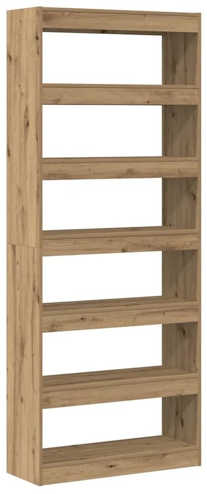 vidaXL Βιβλιοθήκη artisan δρυς 80 x 30 x 198 εκ Επεξεργασμένο ξύλο