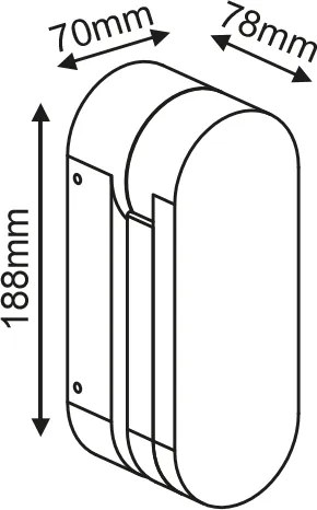 Απλίκα κήπου LED Latch Oval