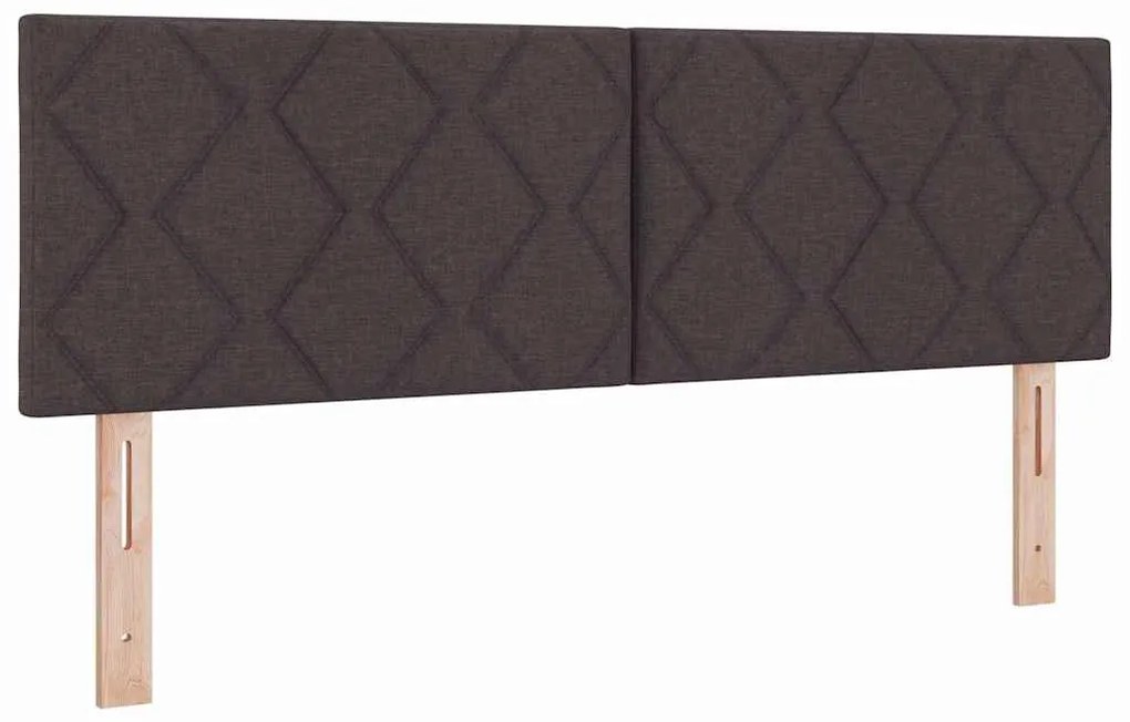 vidaXL Κρεβάτι box spring με στρώμα με στρώμα Σκούρο καφέ Σκούρο καφέ