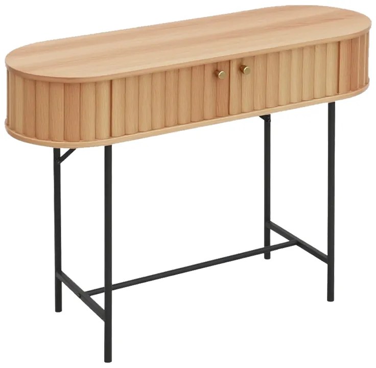 Κονσόλα Zeplen MDF-μέταλλο σε oak απόχρωση 100x35x75εκ 260-000035