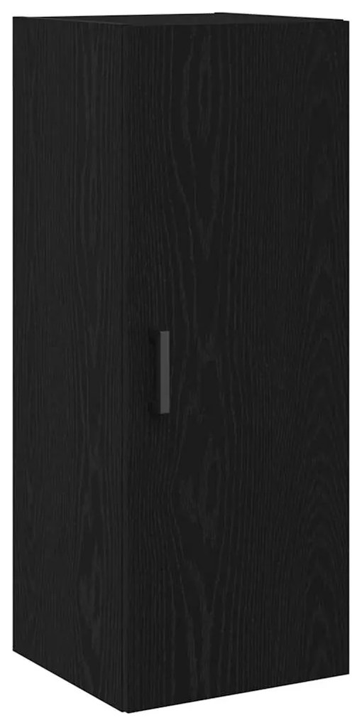 vidaXL Ντουλάπι Τοίχου Μαύρο Δρυς 34,5x34x90 εκ. από Τεχνητό Ξύλο