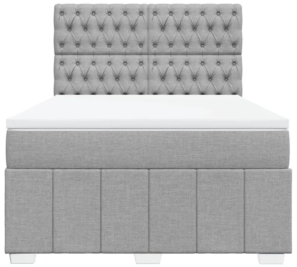 vidaXL Κρεβάτι Boxspring με Στρώμα Αν. Πράσινο 160x200εκ Υφασμάτινο