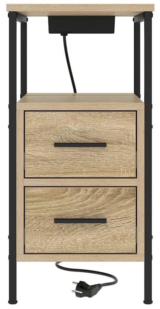 vidaXL Κομοδίνο Sonoma Δρυς 30 x 48 x 61 εκ Επεξεργασμένο ξύλο