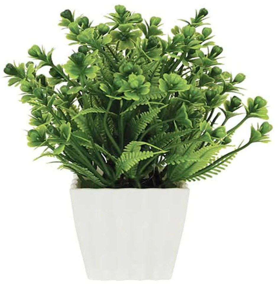 Τεχνητό Φυτό Σε Κασπώ 00-00-21701-2 8x21cm White-Green Marhome Plastic