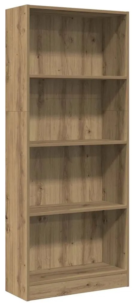 vidaXL Βιβλιοθήκη Αρτισιανή Δρυς 60x24x143 εκ. από Επεξεργασμένο Ξύλο