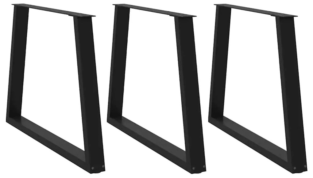 vidaXL Πόδια Τραπεζαρίας Σχήματος V 3 τεμ. Μαύρο 100x (72-73,3) εκ. Ατσάλι