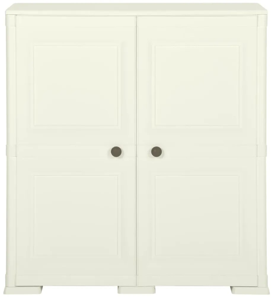 vidaXL Πλαστικό Ντουλάπι Κρεμ Ανοιχτό 79 x 43 x 85,5εκ με Σχέδιο Ξύλου