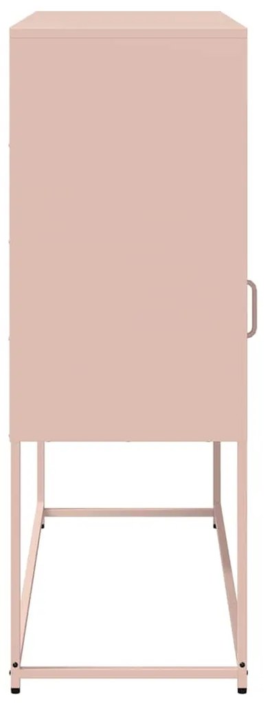 vidaXL Ντουλάπι Ροζ 100,5x39x107 εκ. από Χάλυβα Ψυχρής Έλασης