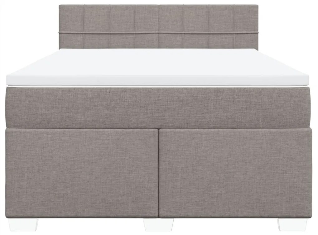 ΚΡΕΒΑΤΙ BOXSPRING ΜΕ ΣΤΡΩΜΑ TAUPE 160X200 ΕΚ. ΥΦΑΣΜΑΤΙΝΟ 3288243