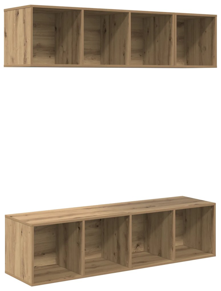 vidaXL Σετ επίπλου τηλεόρασης 3 pcs artisan δρυς Επεξεργασμένο ξύλο