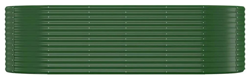 Ζαρντινιέρα Πράσινη 249x100x68εκ Ατσάλι με Ηλεκτρ. Βαφή Πούδρας - Πράσινο