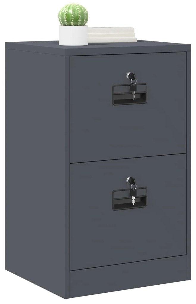 vidaXL Ντουλάπα Αρχείων με συρτάρι με ράφι Ανθρακί 44 x 50 x 106.5 εκ